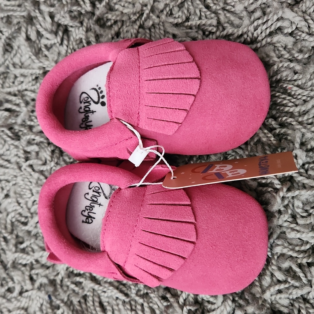 Hot pink moccasins